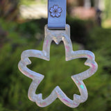 White holographic handmade tsurikawa jdm handle