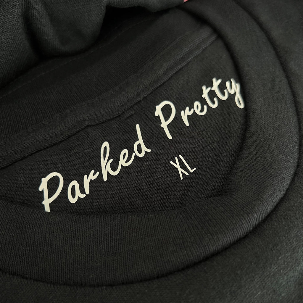 parked pretty shirts apparel neck label ideas neck tag 