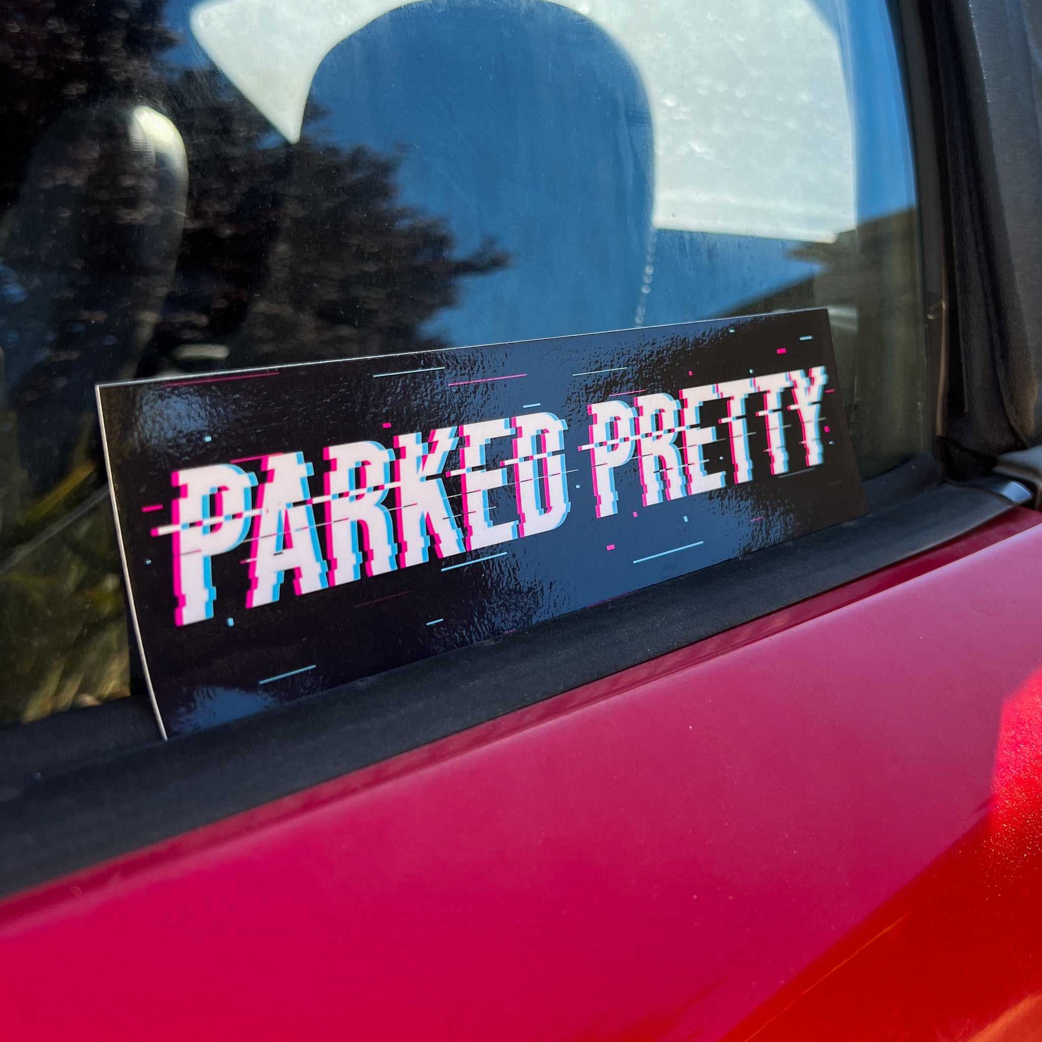 glitch slap vinyl sticker car bumper